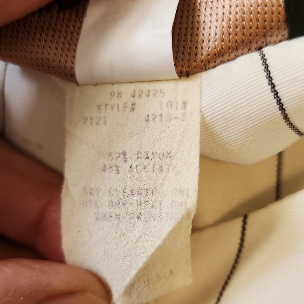 Elegant Cream Striped Mini Dress - Picture 11 of 11